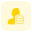 Data storage by a user for the company icon