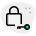 Encryption on a system with a key lock mechanism icon