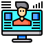 Monitor user profile icon