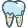 Decayed tooth icon