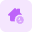 Home Infected with a Corona virus isolated on a white background icon