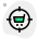 Target online market isolated on a white background icon