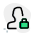 Locking the profile of a single user isolated on a white background icon