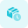 Cargo parcel item in queue for a delivery icon