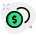 Dollar coin symbol isolated on a white background icon