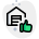 Thumbs up or like gesture in private storage warehouse unit icon