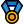 Circle medal for the achievement in military unit icon