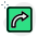 Turn right sign for traffic direction layout icon