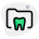 Patient dental report stored in computer archive folder icon