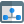 Flow chart on a web browser with subdivided stages icon