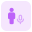 Audio played by employee on a chat messenger icon