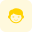 Little boy face pictorial representation with smile emoji icon