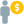 Earning money in dollar in money currency icon