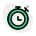 Stopwatch for gaming records and threshold icon