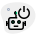 Power button of a robot isolated on a white background icon