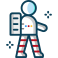 astronaut walking icon