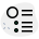 Word processing bullet list pattern isolated on a white background icon