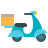 Motorcycle Delivery Single Box icon