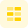 Horizontal block grid in tiles template layout icon