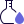 Blood testing at laboratory in a flask icon