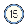 Free 15 Circled Icon icon