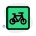 Bicycle lane sign on a road for safety of the pedestrian icon