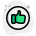 Like or thumbs up gesture isolated on a white background icon