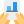 Bar graph chart handed over to company members icon