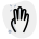 Four fingers hand gesture in political campaign with back of the hand icon