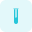 Test tube with measuring scale isolated on white background icon