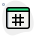 Hashtag widely used and on a web browser icon