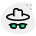 Anonymous user with hat and glasses layout icon