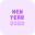 Happy new year two thousand twenty text icon