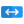 Horizontal arrows in both directional on a road signal icon