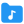 Music file stored on a folder for playback icon