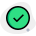 Verified check circle for approved valid content icon