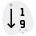 Reorder and sort number in ascending order icon