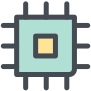 Computer chip icon