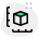 Dimension of xy plot of a cubic shape material icon