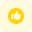 Like or thumbs up gesture isolated on a white background icon