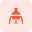 Round body flask on a burning test apparatus icon