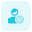 Global access of a profile reach isolated on a white background icon