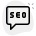 Seo chat and message conversation on chat bubble icon