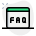 FAQ on a several website under landing page template icon