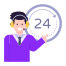 24 Hours Support icon