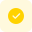 Verified check circle for approved valid content icon