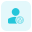 Global profile reach isolated on a white background icon