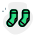 Socks are cleaned and washed in a washing machine icon