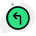 Turn left sign on a sign board icon