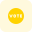 Circular button for the voting for election candidate icon